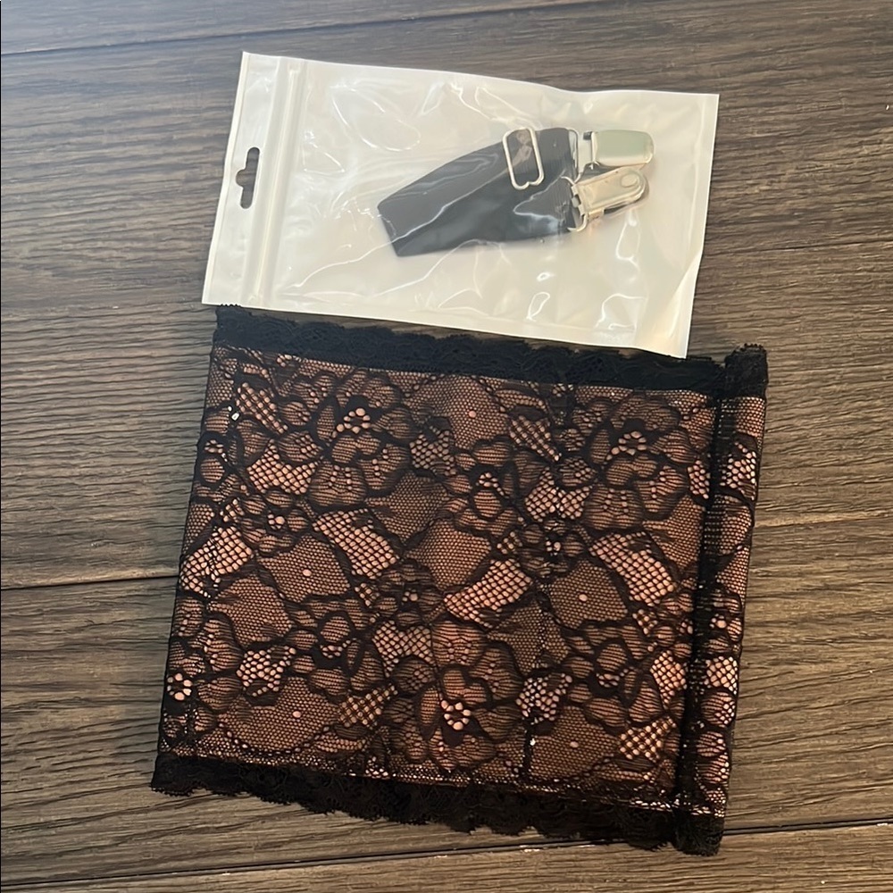 Black Lace Garter Belt Size Large